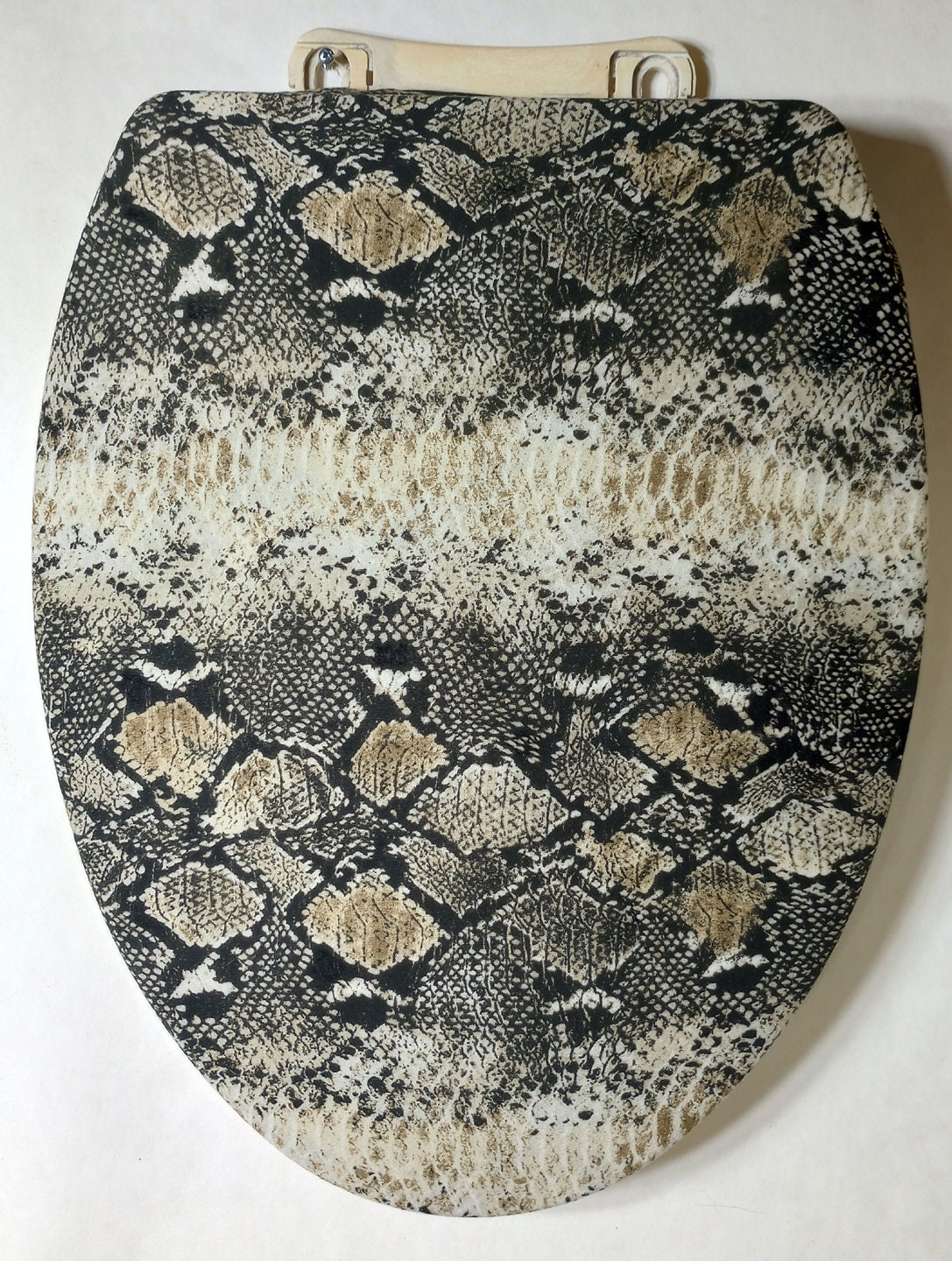 Snake Skin Like Print Toilet Seat Lid Covers: Stretchy Cloth. for ...