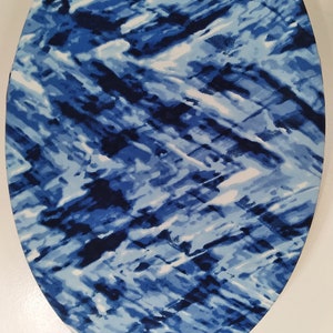 Blue Bathroom idea. Cloth Toilet Seat Cover. for elongated Toilet. lid cover. toilet seat lid cover. toilettendeckel. Loo Toilet cover