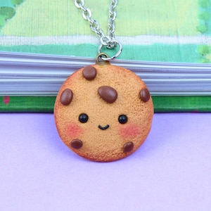 Kawaii Cookie-Halskette, Geschenk für Gebäck, Miniatur-Essen-Schlüsselanhänger, Süßigkeiten-Liebhaber-Geschenk, Schokoladenkeks-Charme