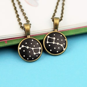 Big Dipper Necklace, Celestial Jewelry, Constellation Necklace, Little Dipper Pendant, Astronomy Gift