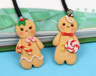 Couple Keychain Set, Gingerbread Man Keychain Set, Gift For Christmas, Best Friend Keychain, Christmas Food Jewelry, Stocking Stuffers