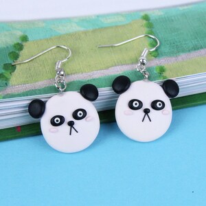 Panda Bear Earrings, Wildlife Jewelry, Asian Animal Earrings, Wild Animal Earrings, Panda Jewelry
