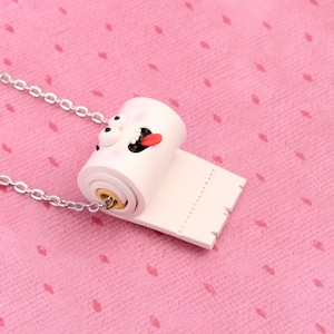 Collana Toilet Rollr, regalo divertente per amici, ciondolo pazzo di carta igienica, regalo idraulico, gioielli di carta igienica, regali di Natale