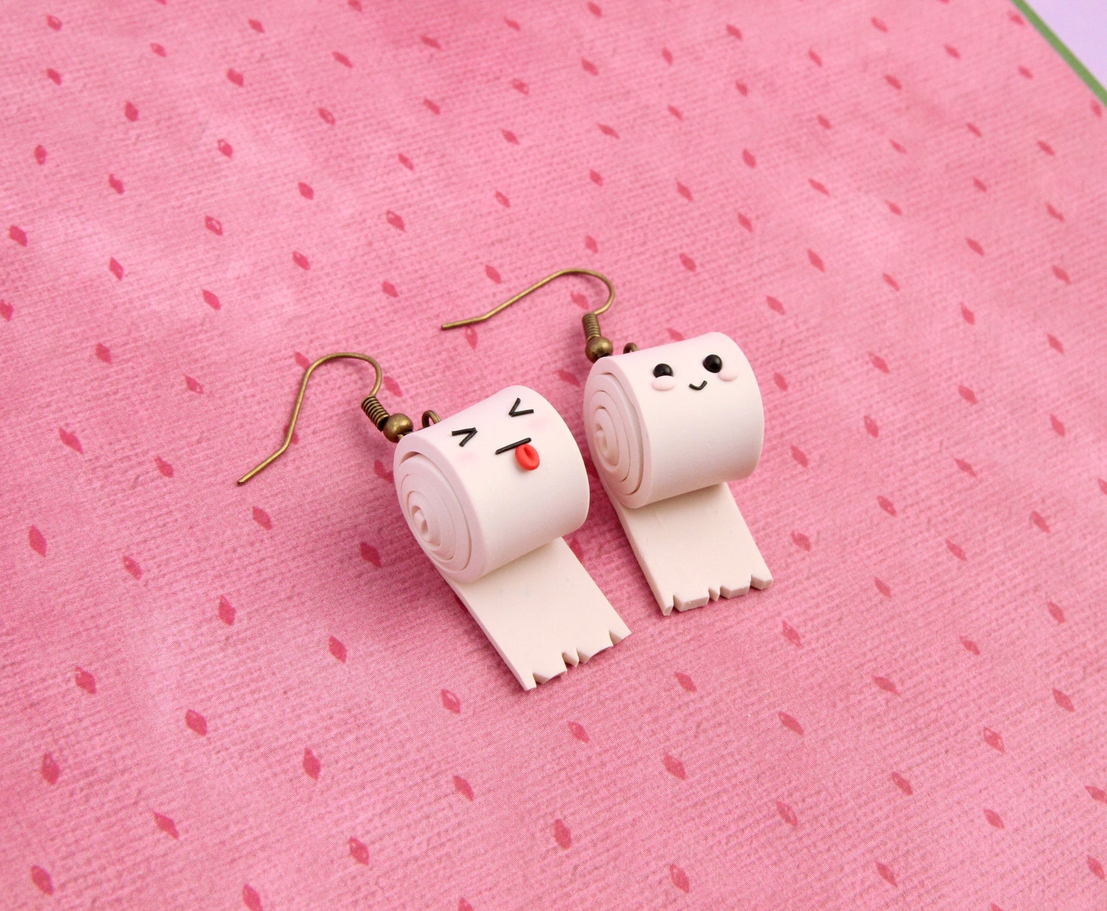 Toilet Paper Earrings Funny Gift for Friends Mismatching Etsy