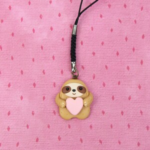 Cute Sloths Necklace, Funny Animal Lover Gift, Brown Throated Sloths Pendant, Gift for Kids, Valentines Day Jewelry, Stocking Stuffers image 4