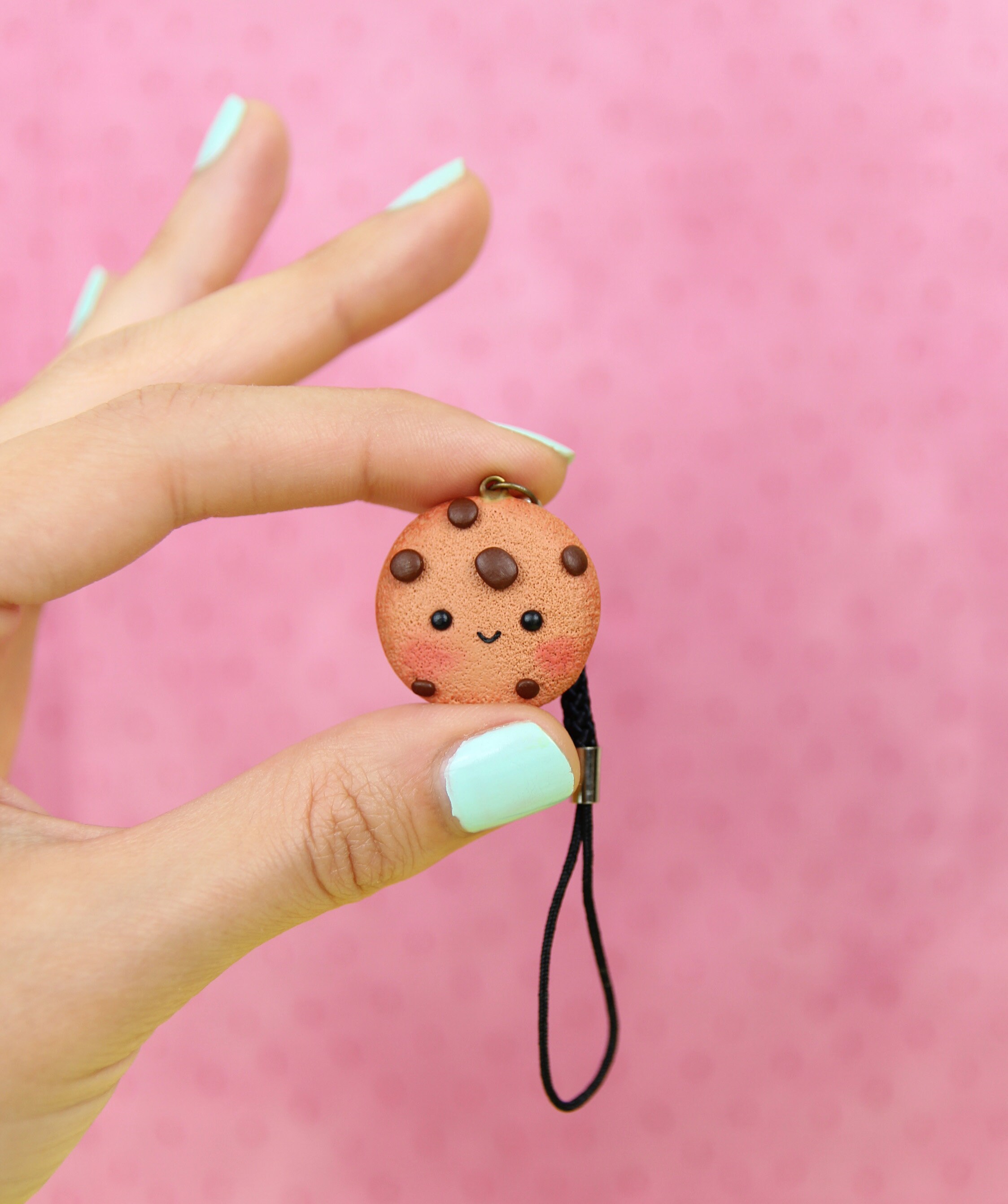 Kawaii Cookie Keychain Funny Sweets Charm Gift for Friends Etsy