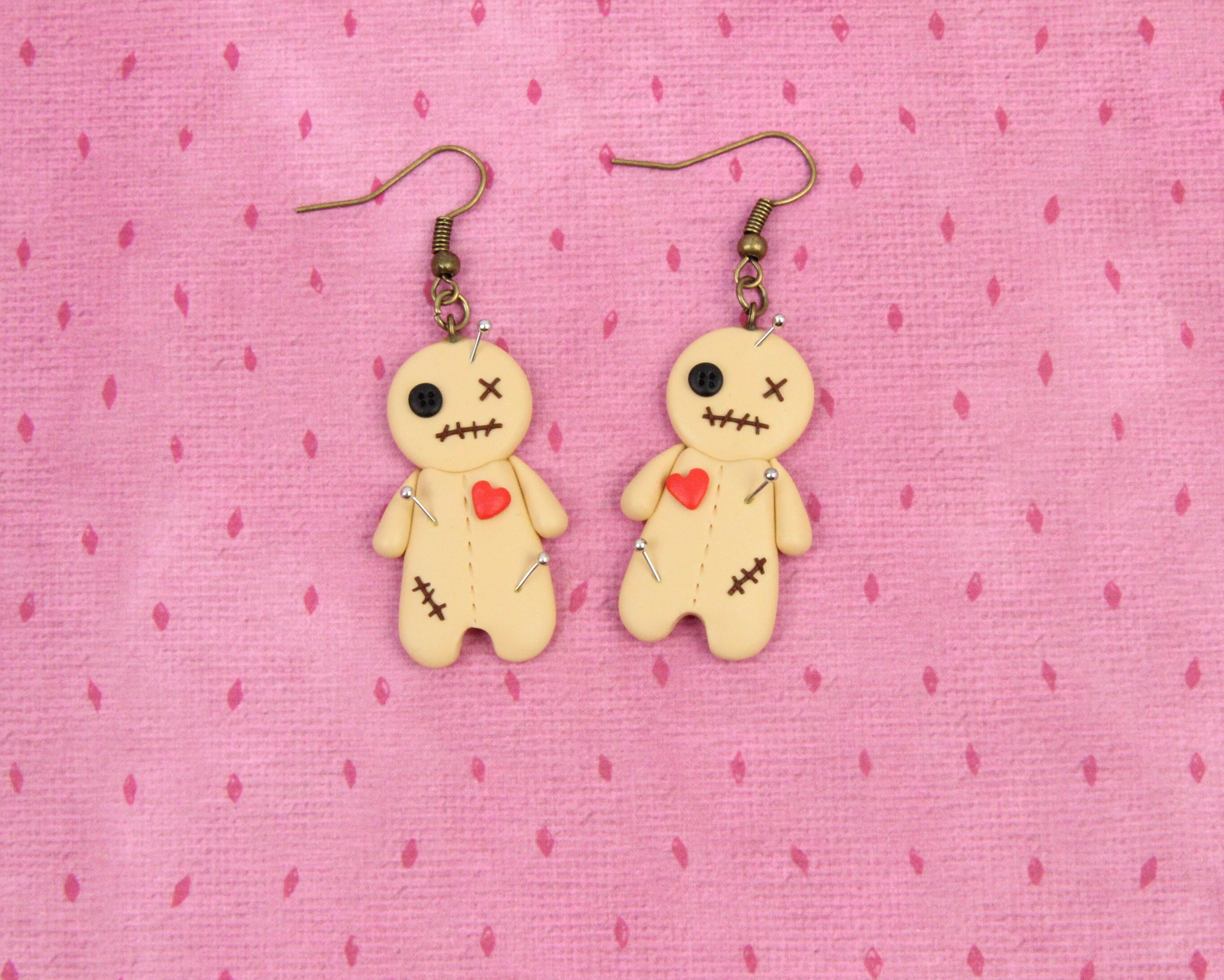 Voodoo Doll Earrings Halloween Gift Shaman Earrings Gift Etsy