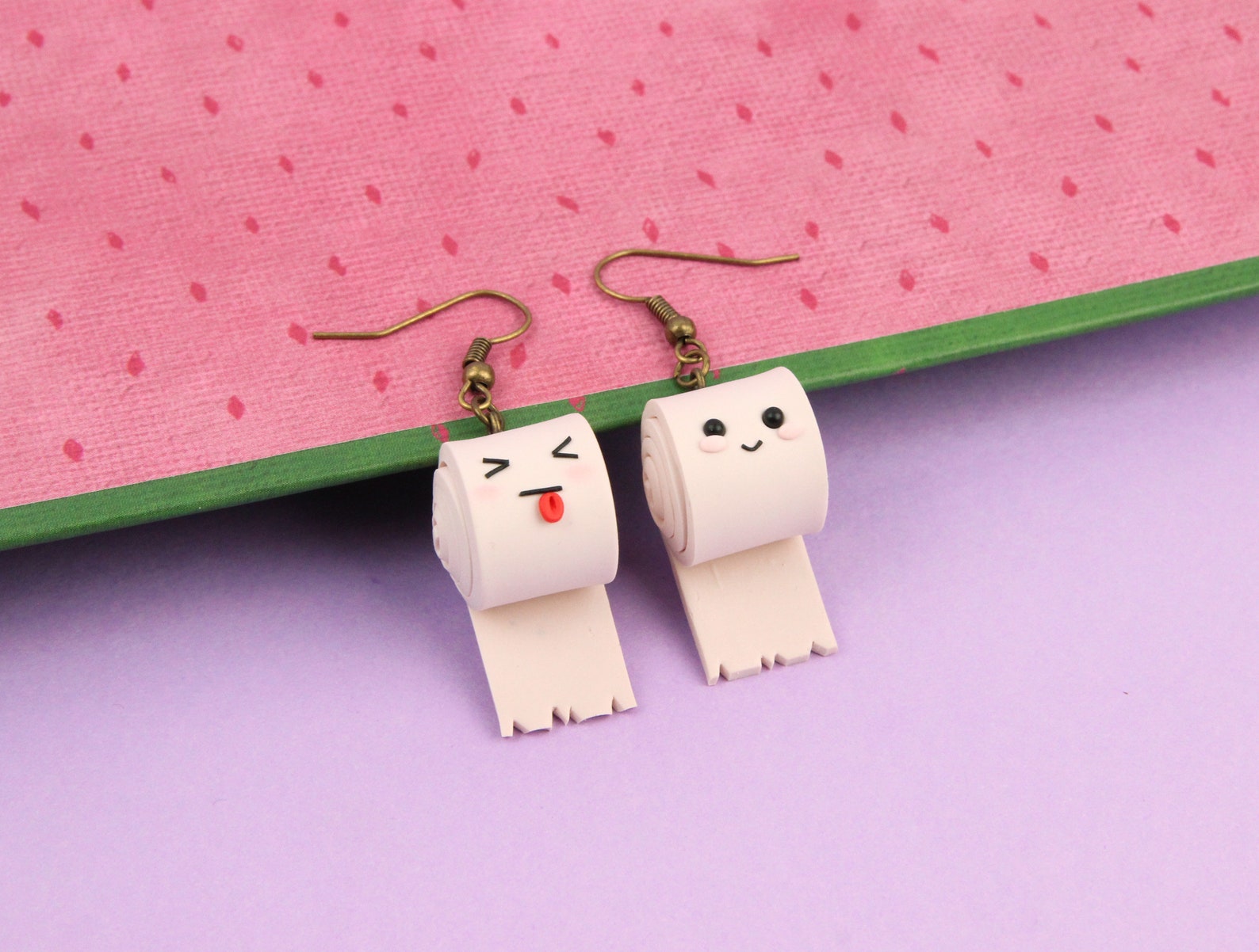 Toilet Paper Earrings Funny Gift for Friends Mismatching Etsy