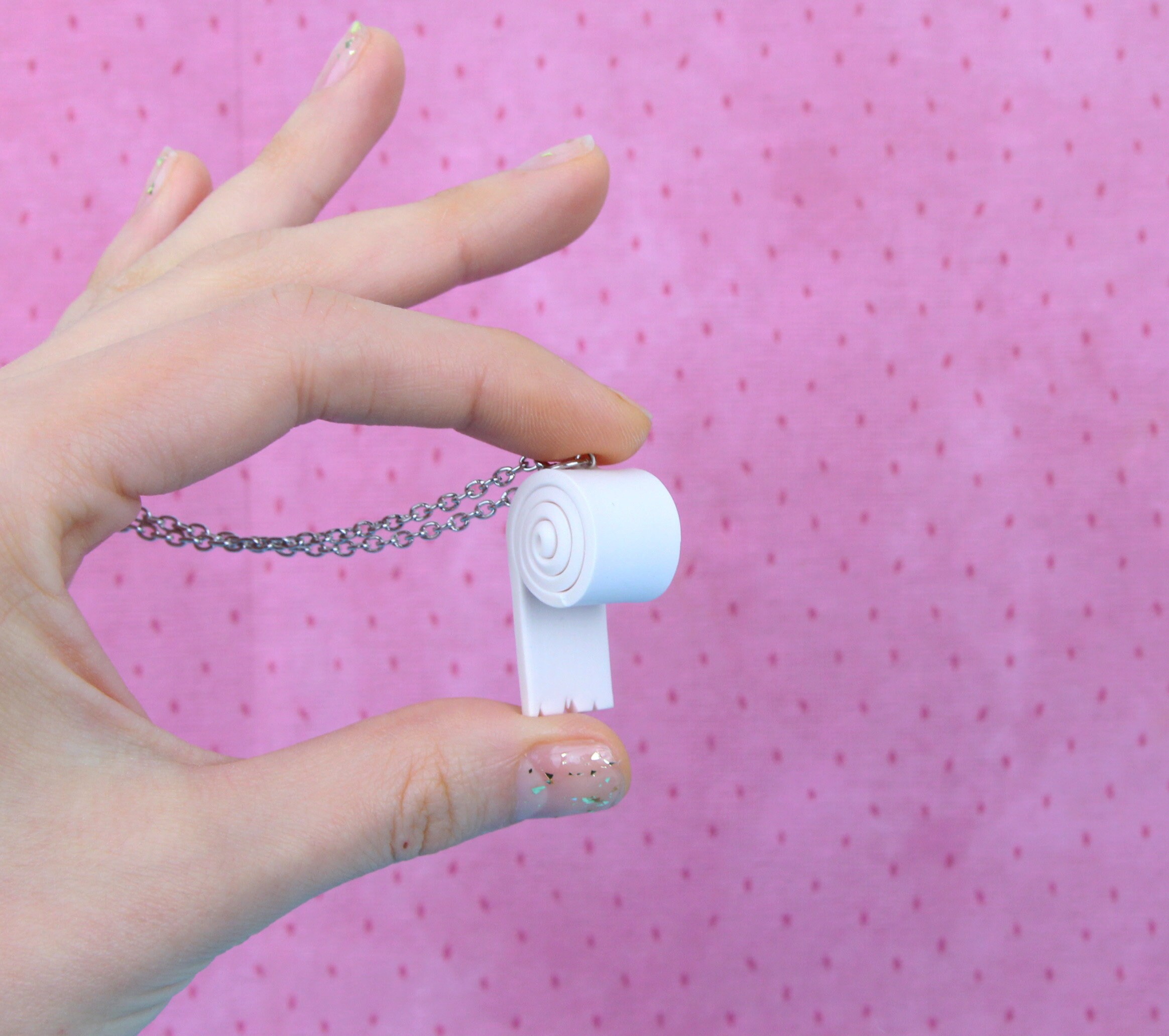 Toilet Paper Necklace Funny Jewelry Toilet Paper Roll Etsy