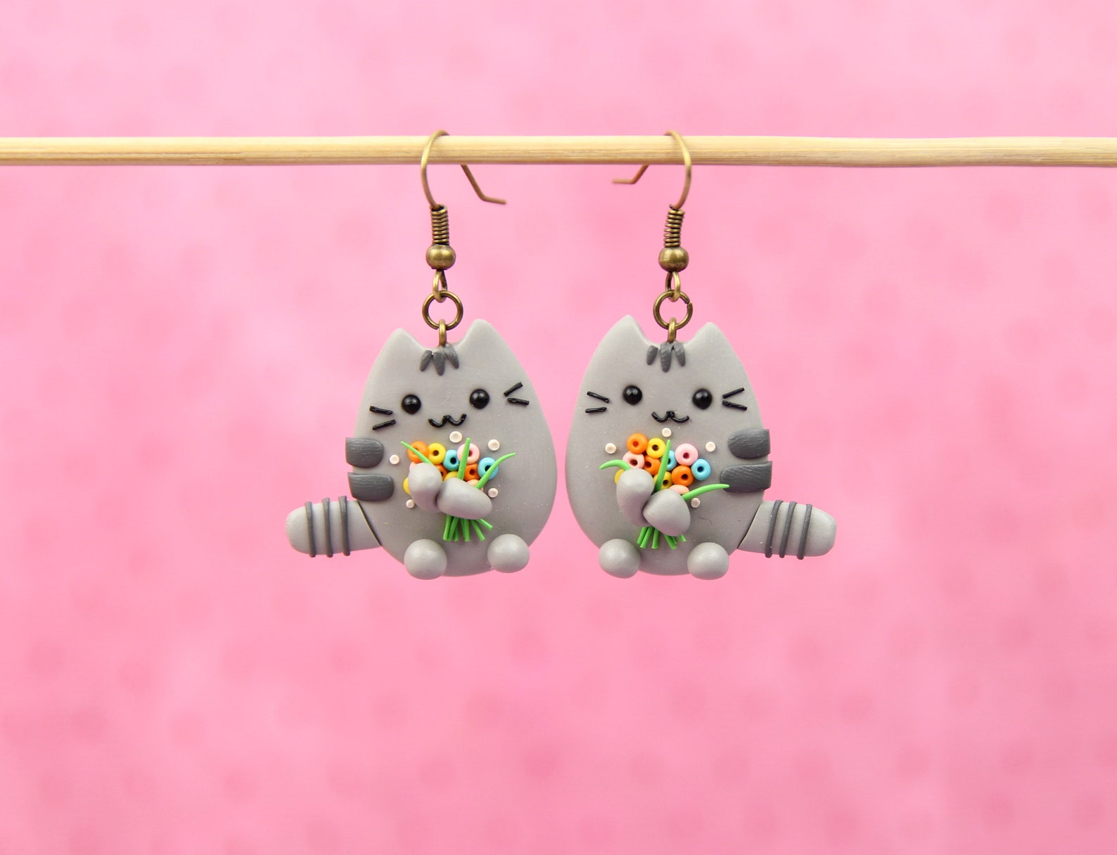 Pusheen Keychain Funny Mother Day Gift Cute Cat Keychain Etsy