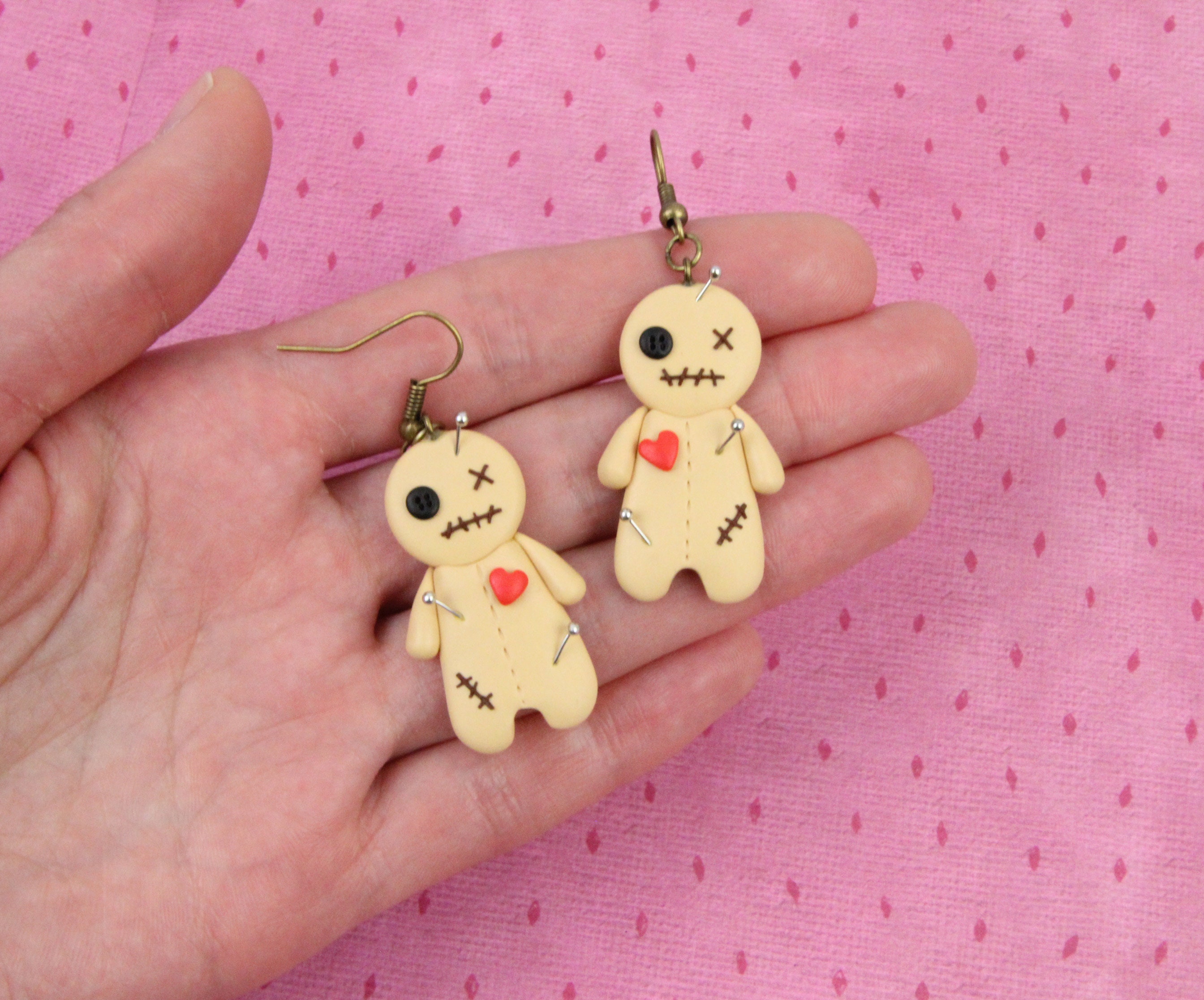 Voodoo Doll Earrings Halloween Gift Shaman Earrings Gift Etsy