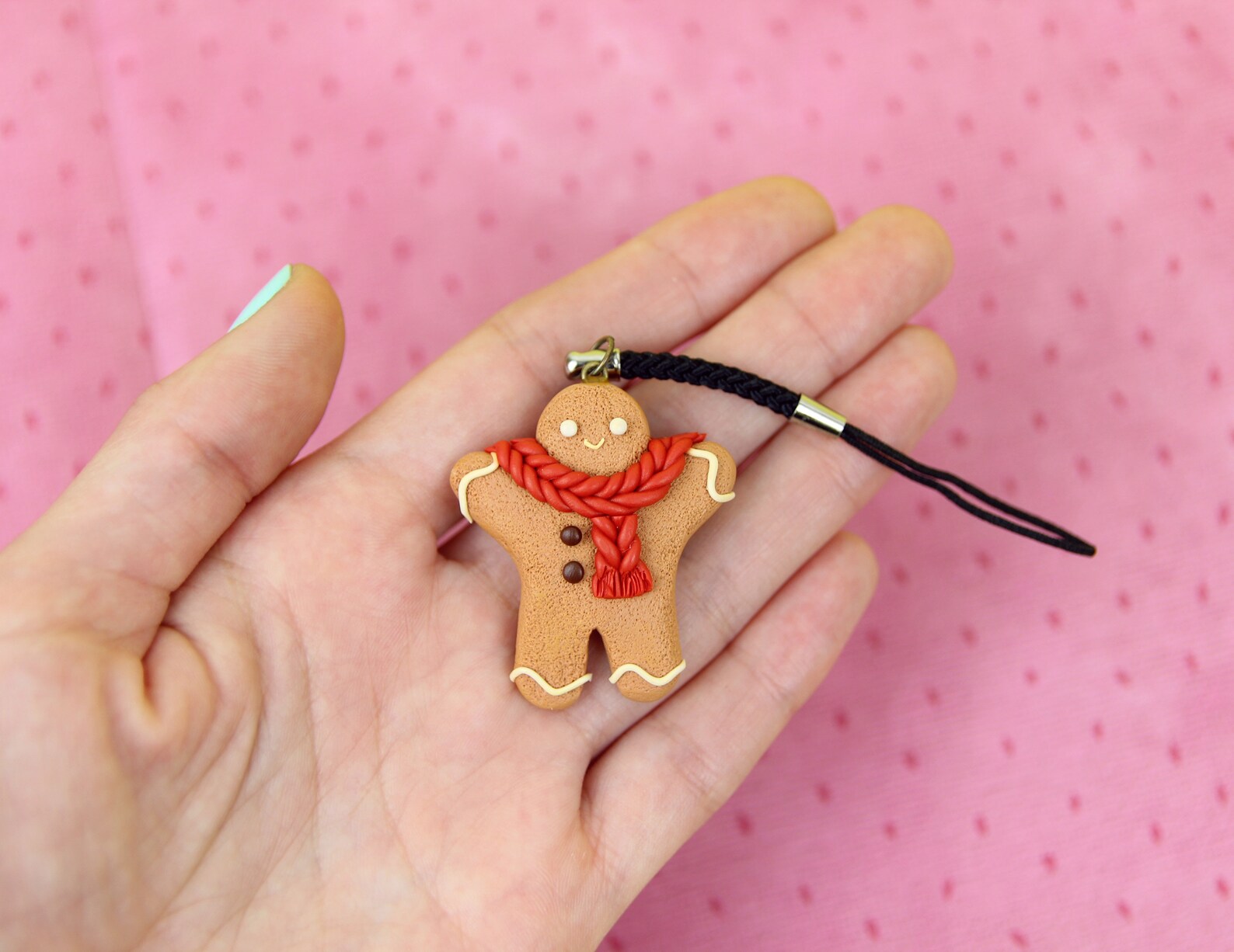 Gingerbread Man Keychain Gift For Bakers Christmas Food Etsy
