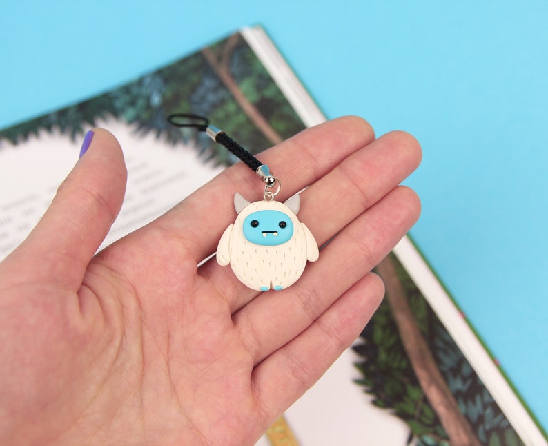 White Yeti Keychain Bigfoot Accessories Gift for Friend Etsy