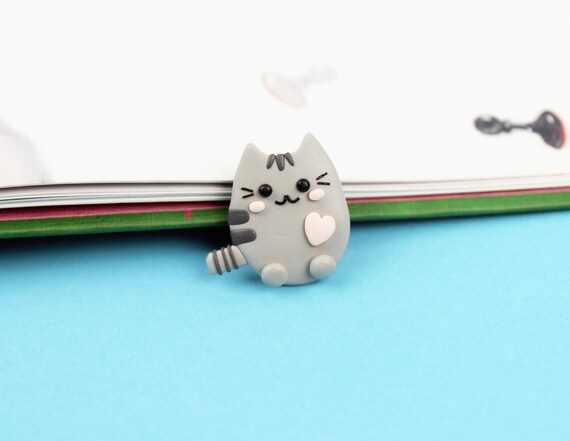 Pusheen With Red Heart Brooch, Gift For Nurse, Funny Doctor Cat Pin, Medical Worker Gift, Stocking Stuffers