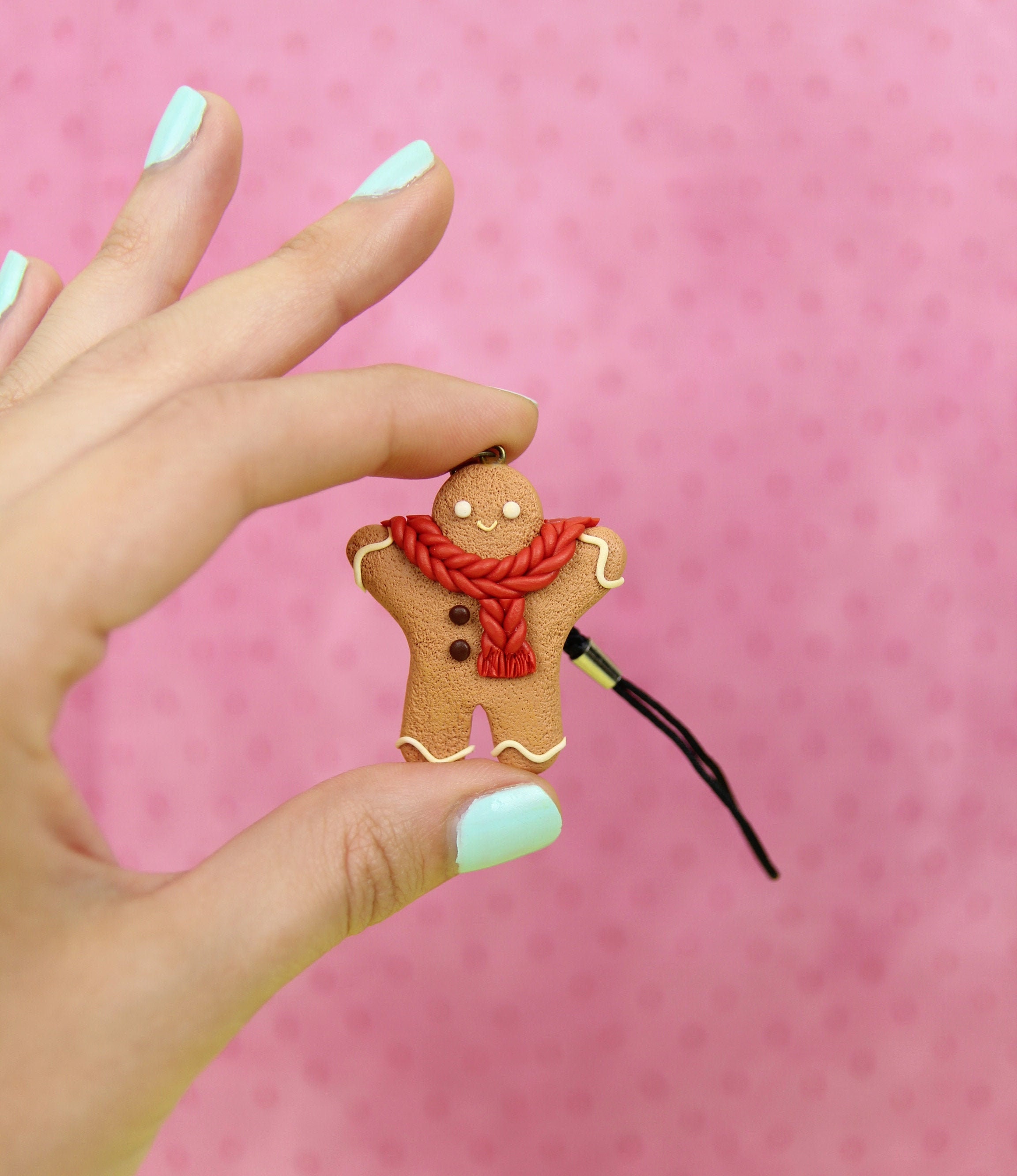Gingerbread Man Keychain Gift For Bakers Christmas Food Etsy