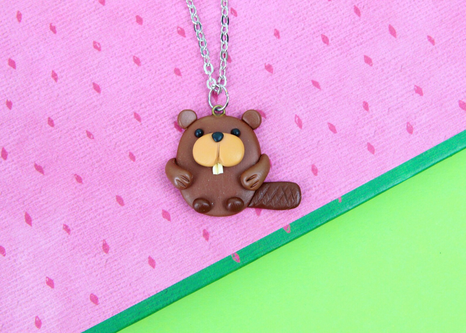 Beaver Keychain Woodland Animal Charm Funny Wildlife Etsy