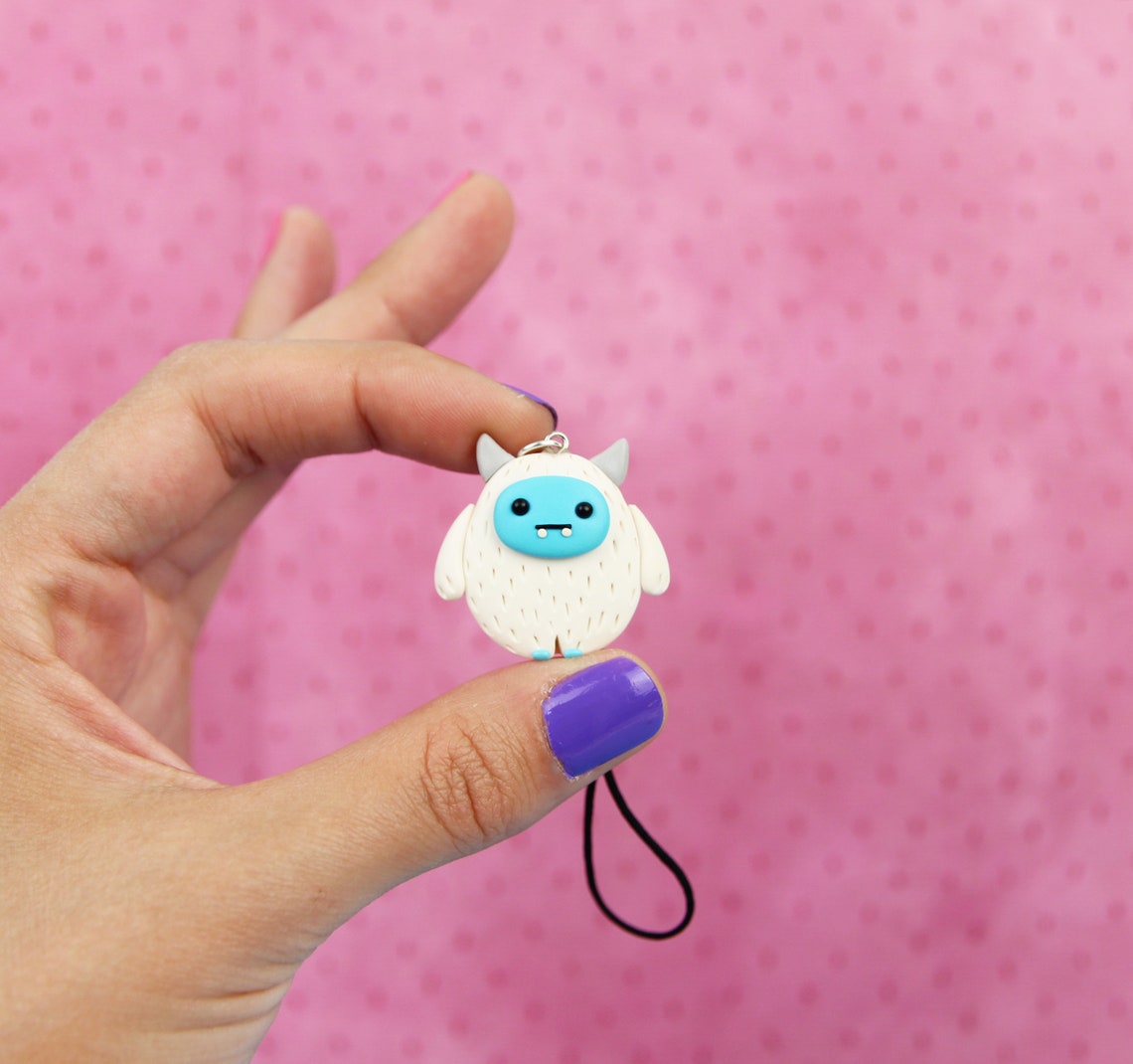 White Yeti Keychain Bigfoot Accessories Gift for Friend Etsy