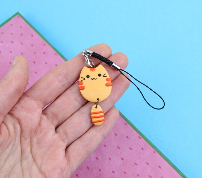 Ginger Cat Necklace Kitten Lover Gift Funny Pet Keychain Etsy