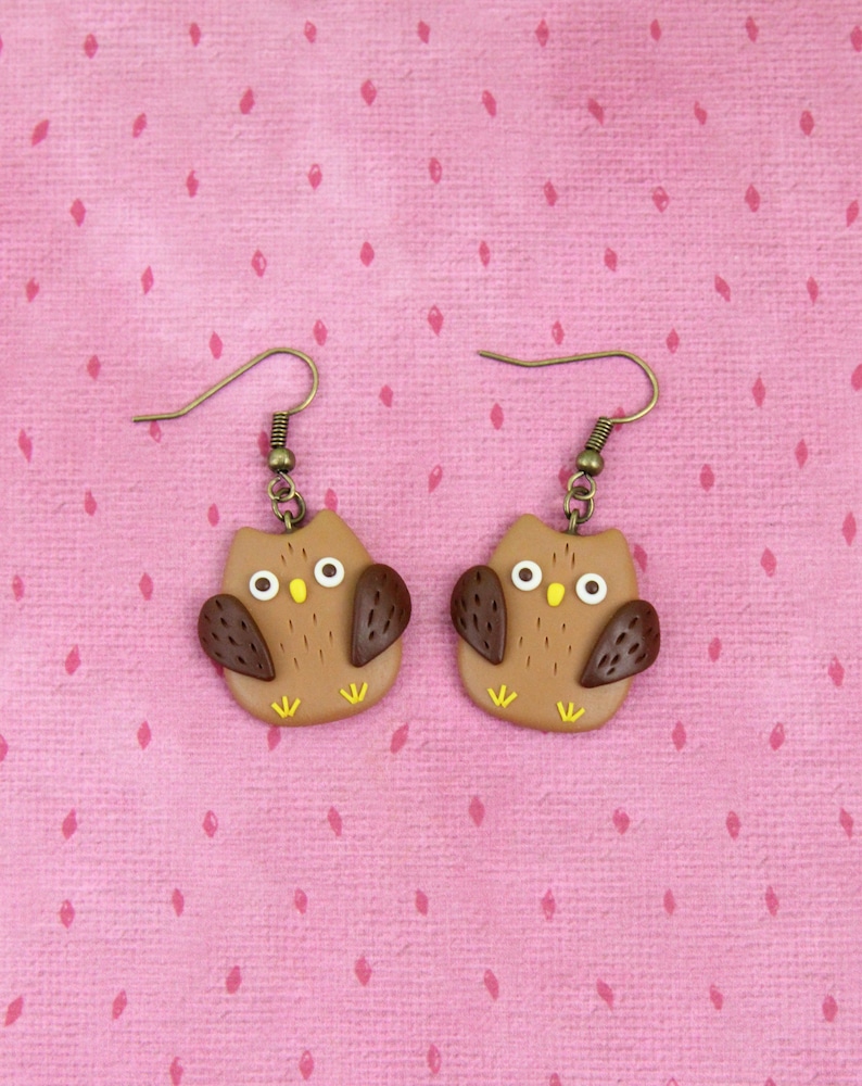 Stocking Stuffers Brown Owl Brooch Wise Owl Jewelry Woodland Animal Badge Wild Nature Pin Gift For Friends Forest Bird Pin
