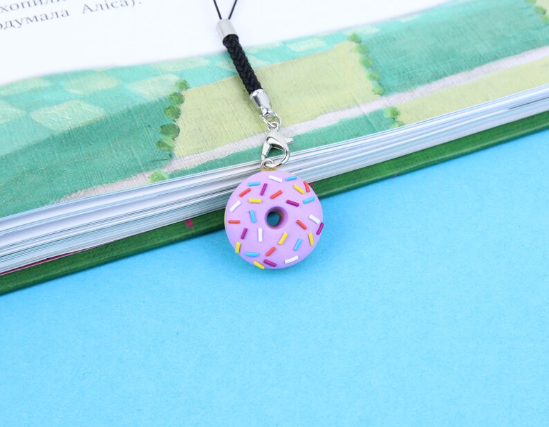 Sprinkle Colorful Donut Keychain Gift for Pastry Chocolate Etsy