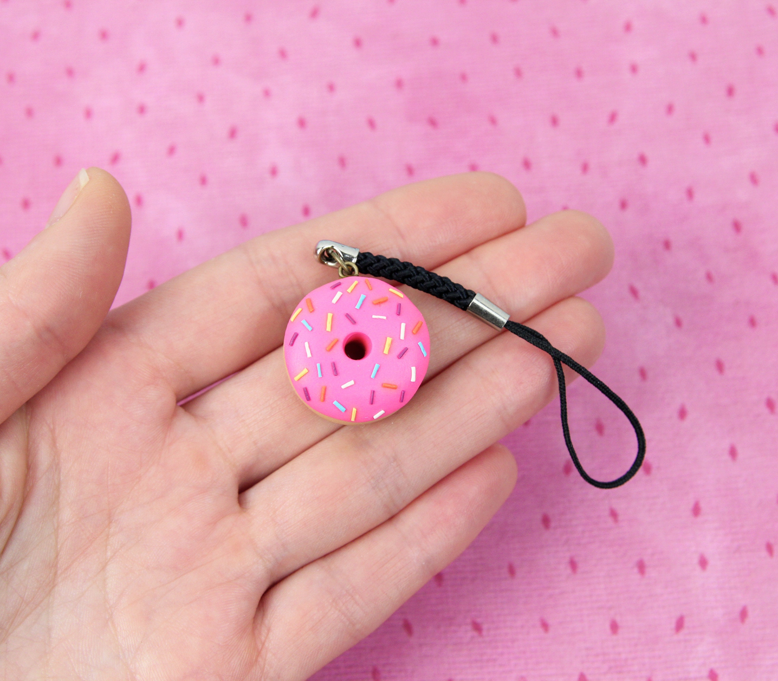 Sprinkle Donut Keychain Best Friend Gift Miniature Food Etsy