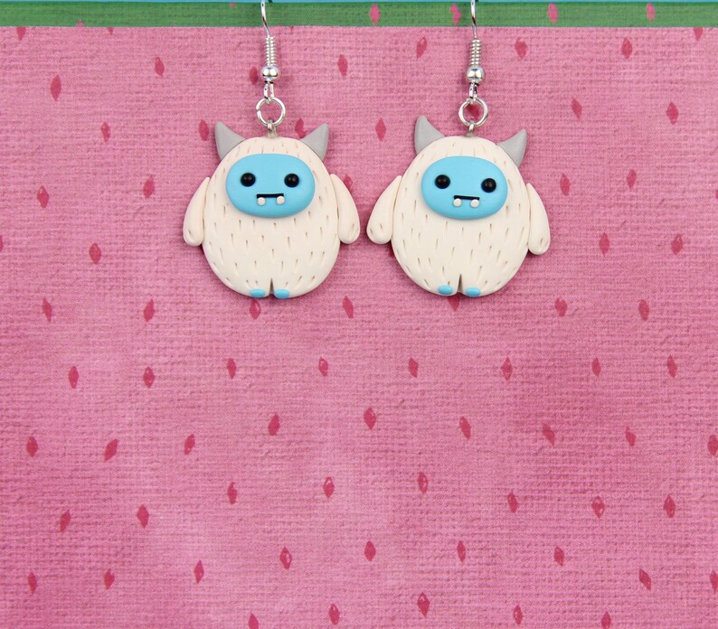 White Yeti Keychain Bigfoot Accessories Gift for Friend Etsy