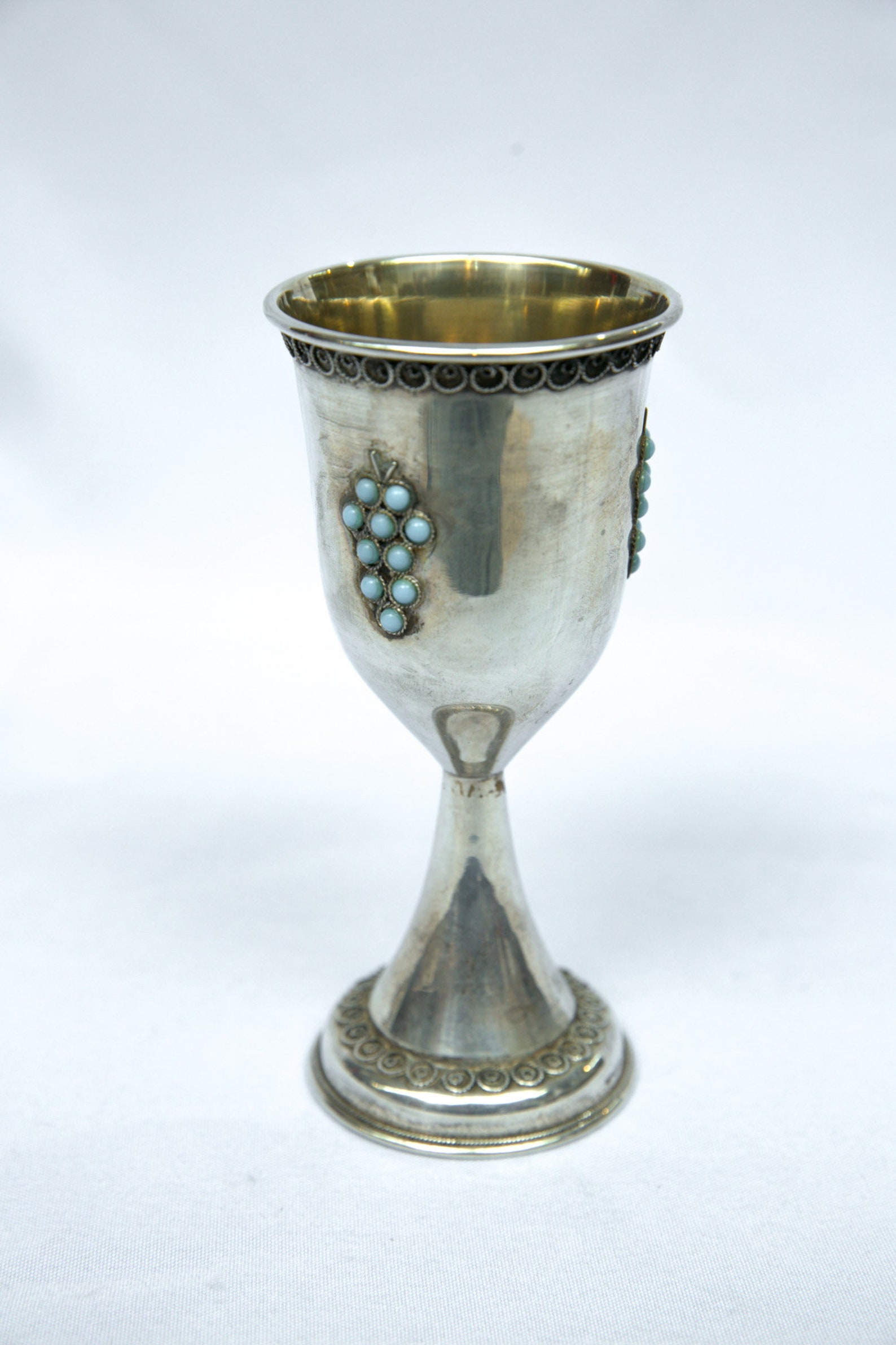 Vintage Antique Kiddush Cup 925 Sterling Silver Collectible Etsy