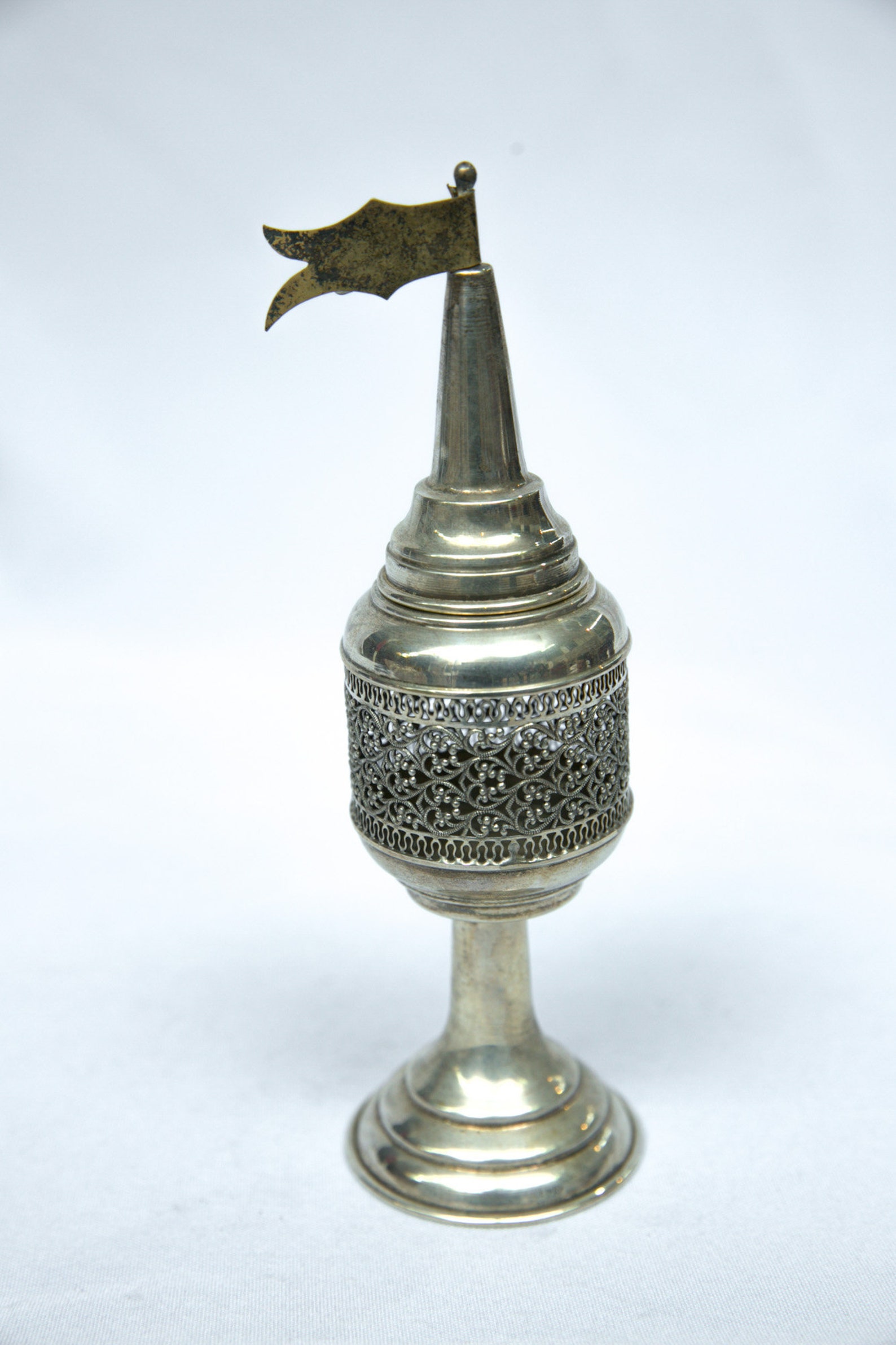 Sterling Silver Havdalah Set Candle Holder Spice Box Etsy