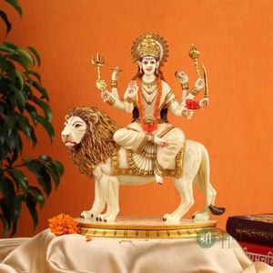 Durga Statue, Goddess Durga Statue, 26CM, Parvati Statue, Devi Durga, Shiv Shakti, Durga Maa, Adi Parashakti, Shakti Statue, Sitting Durga