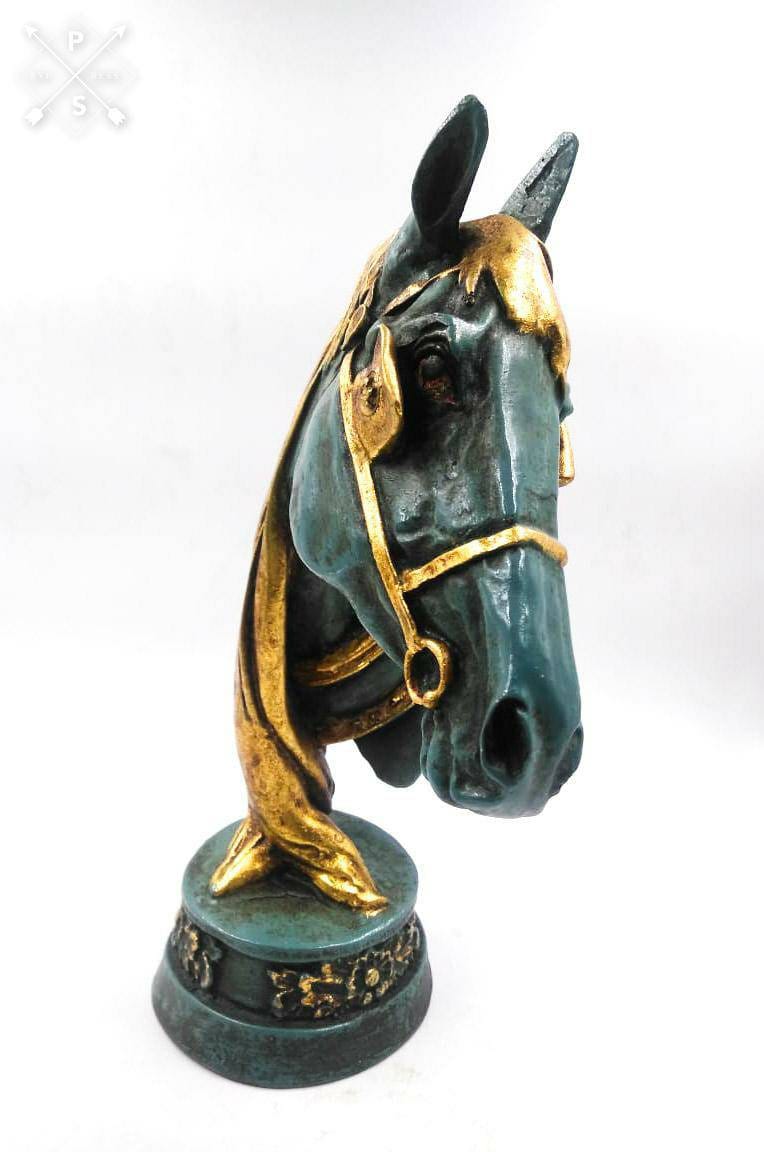 幸運の馬の頭の像 フィギュア 種馬 ギフト用品 家の装飾 本棚 抽象彫刻