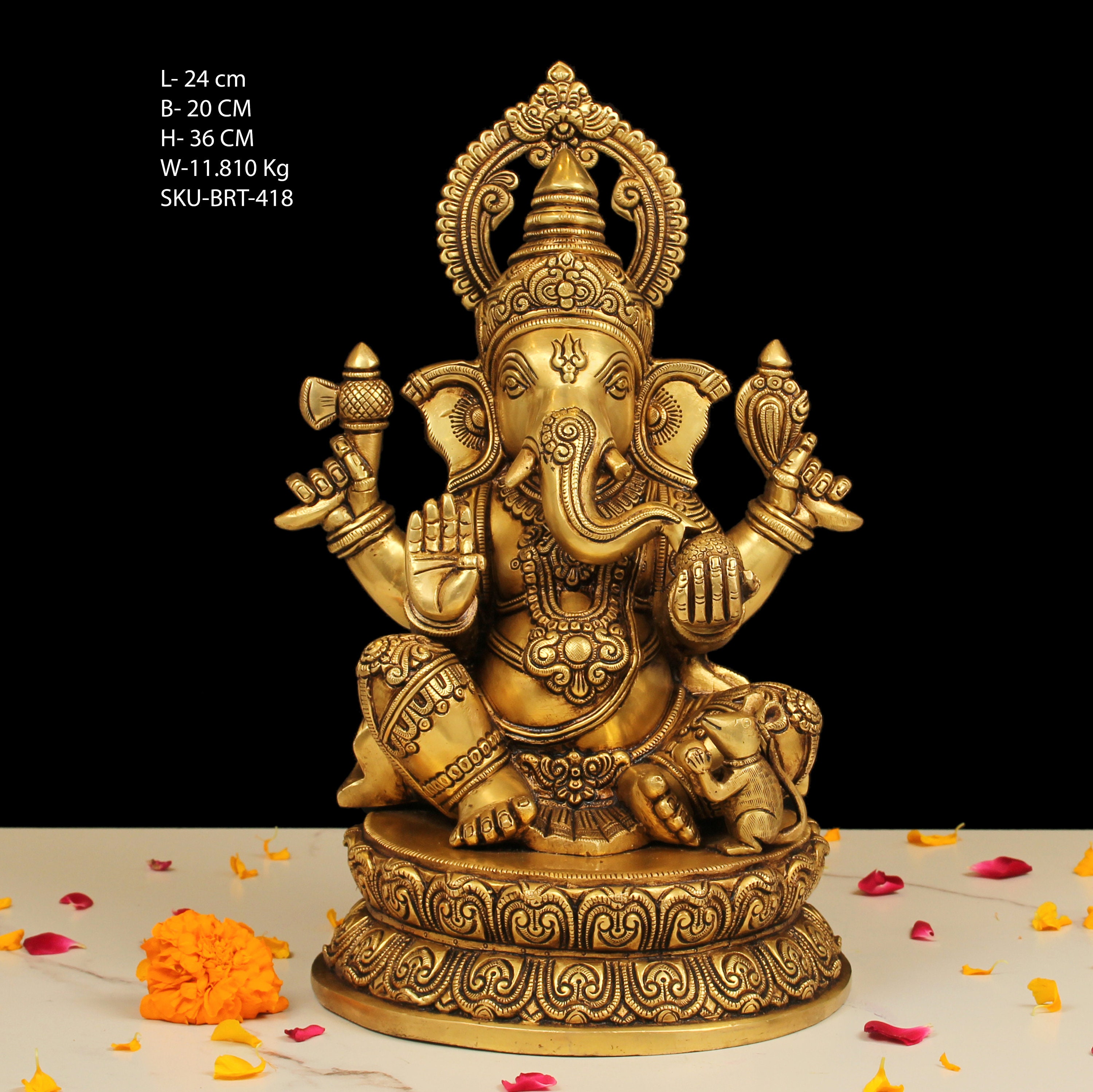 Estatua De Ganesha De Latón, Figura Decorativa De Buda Para Sala De Estar Y Oficina