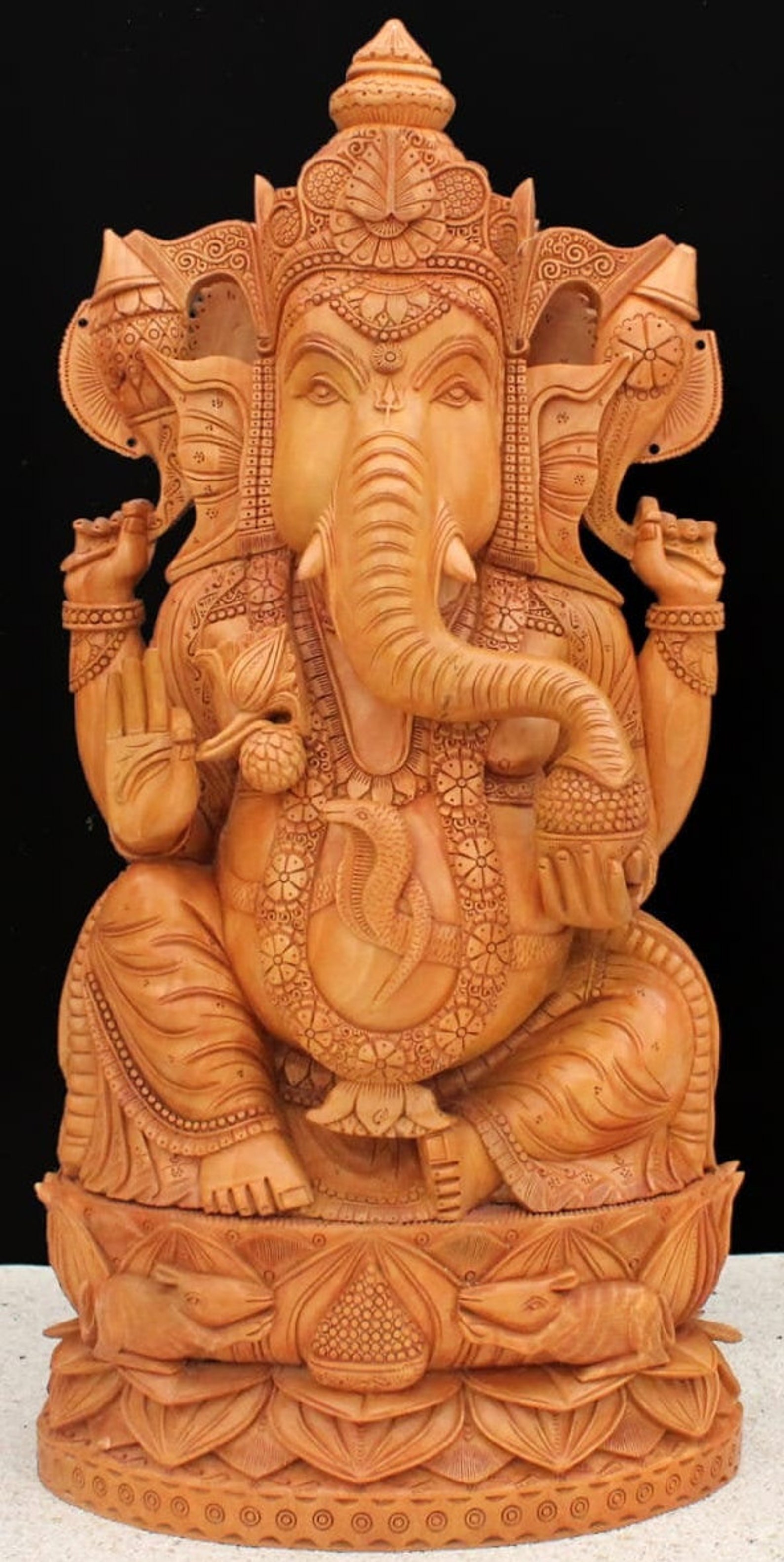 Lord Ganesha Statue Ganesha Figurine Temple Decor Ganesha Etsy