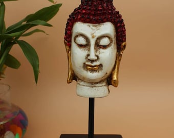 Handcrafted Buddha Bust Idol Meditating Figurine Thinking Lord Resin Statue Art Home Decor Feng Shui Yoga sculpture bohemian decor Gifts