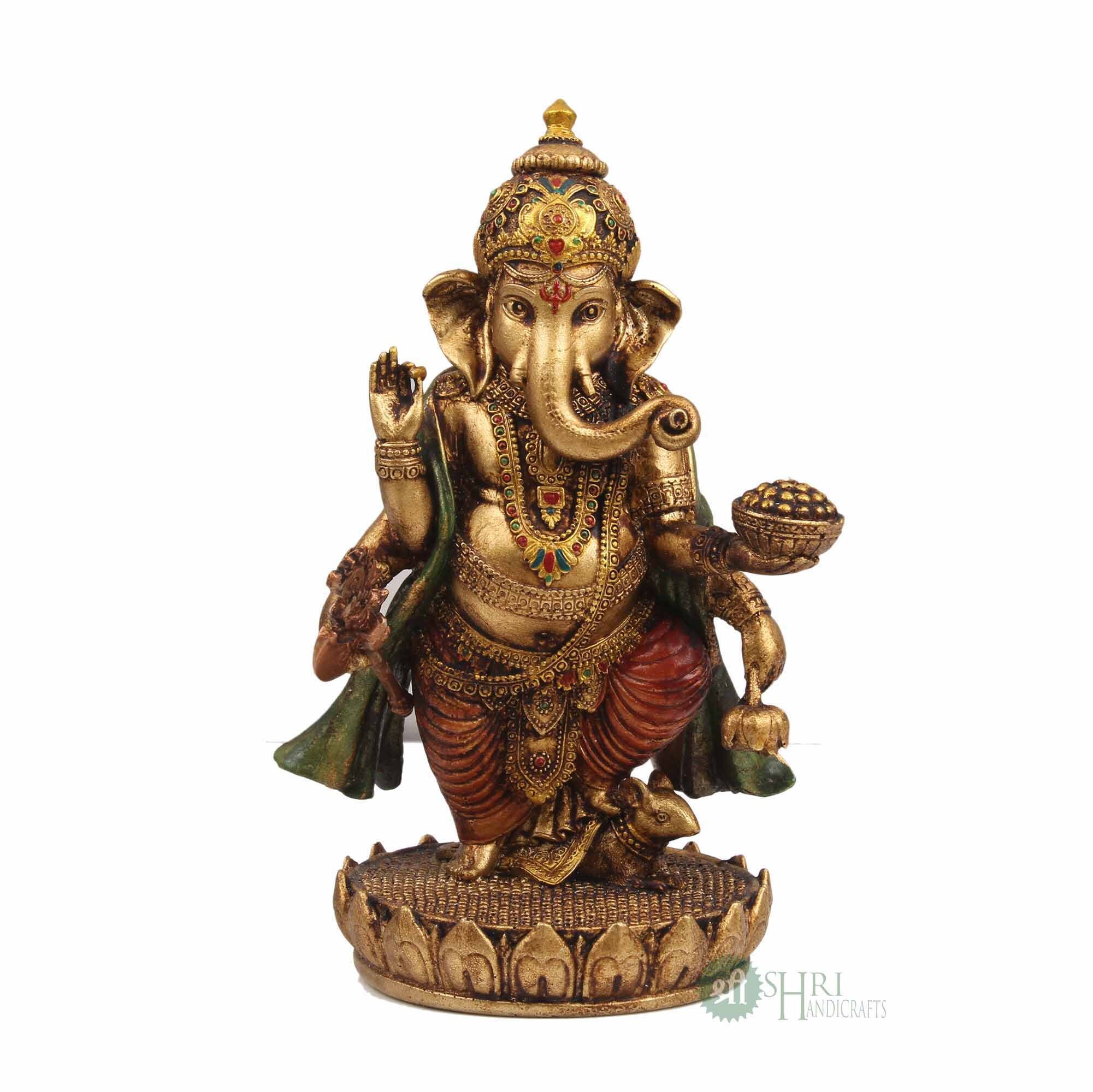 Lord Ganesha standing Ganesh Statue hindu Elephant God good | Etsy India