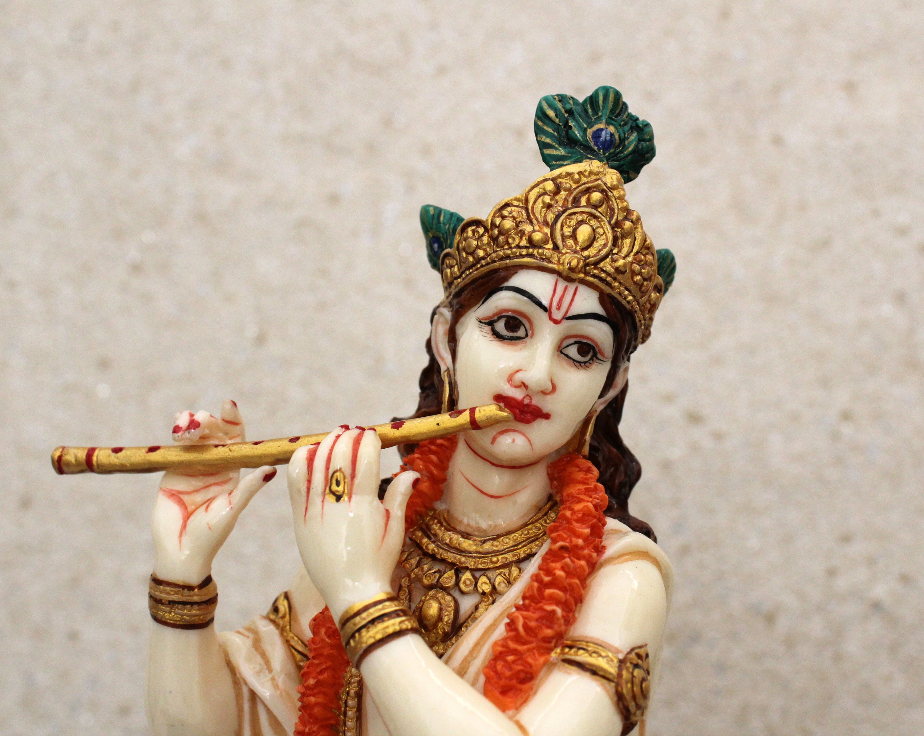 Krishna Statue Gift for Him Krishna with Basuri Hare Krishna Etsy