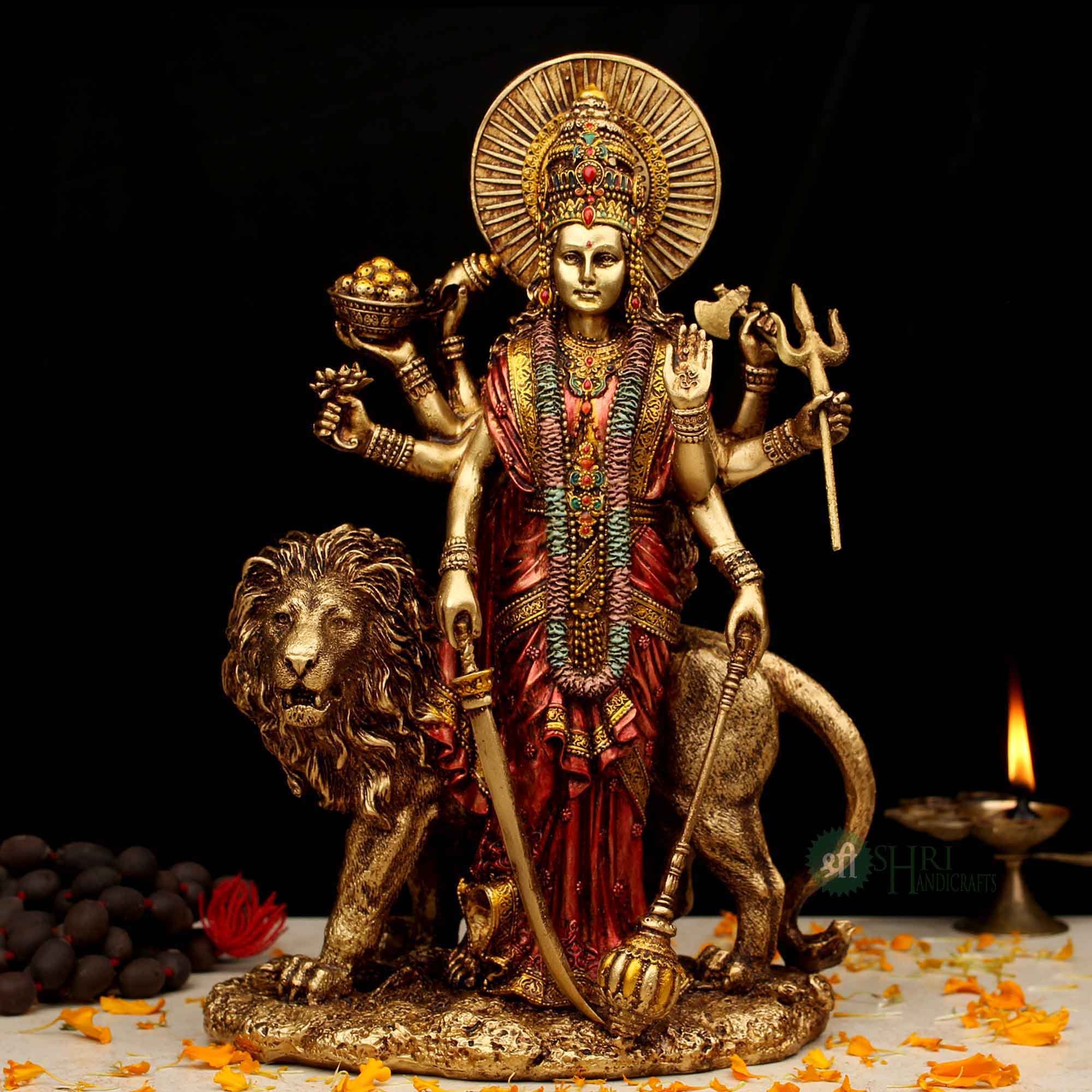 Durga Maa Idol Amba Statue Shaila Putri Kali Sculpture Durga Etsy