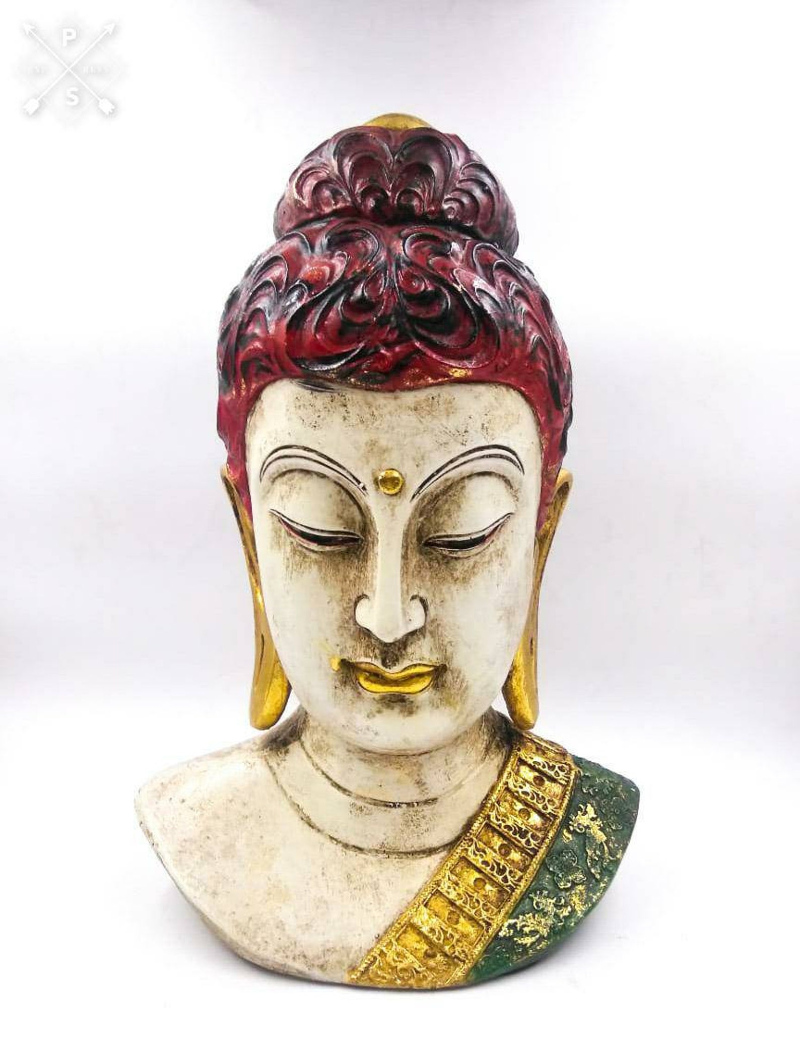 Handmade Buddha Statue Bust Buddha Idol Meditating Figurine Etsy