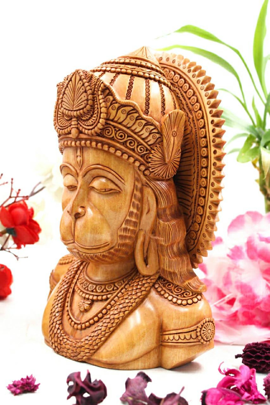 Lord Hanuman Statue Bust Hindu God Monkey GodBajrangbali Etsy