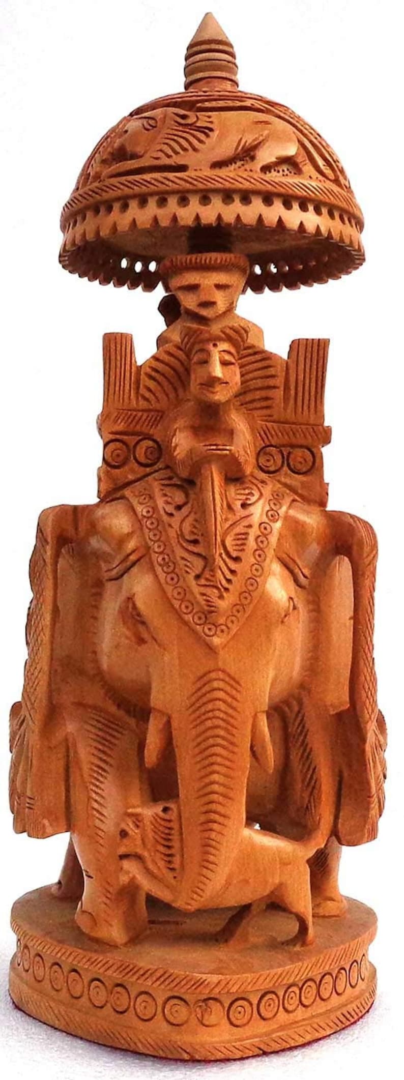 Handmade Wooden Howdah Elephant Carving, Indian Home Decor (8") - Etsy