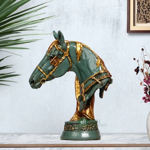 Lucky Horse Head  statue Figures stallion Gift Articles For Home Decor book shelf abstract sculpture bohemian style housewarming gifts