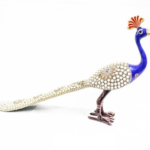 Estatua de pavo real de metal hecha a mano, pintura, arte, escultura, superventas, regalo decorativo vintage para el hogar, decoración del hogar, regalos góticos