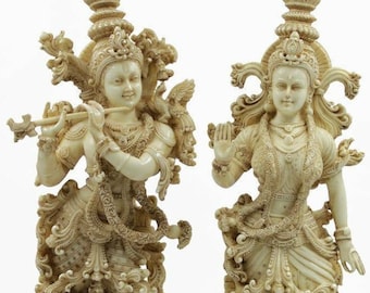 15 "Radha Krishna Figurine- Dios de los Amantes, Regalos de Pareja Divina para Esposo y Esposa Achala (Still Lord)