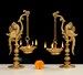 Brass Annam Bird Diya, 22 cm Brass Oil Lamp for Temple Decor, Indian Traditional Brass Decorative Diyas for Home Decor, Gifts for Diwali 