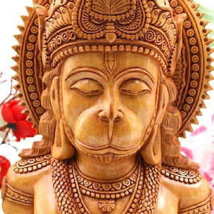 Lord Hanuman Statue Bust Hindu God, Monkey God,Bajrangbali, Indian God, Ramabhakta , Religious & Spiritual Hindu Gifts, temple deity idols