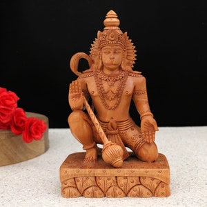 Lord Hanuman Statue bajarang Bali Hindu God Figurine Sculpture  Temple Feng Shui Decor Unique Gifts Indian gods religious spiritual lucky