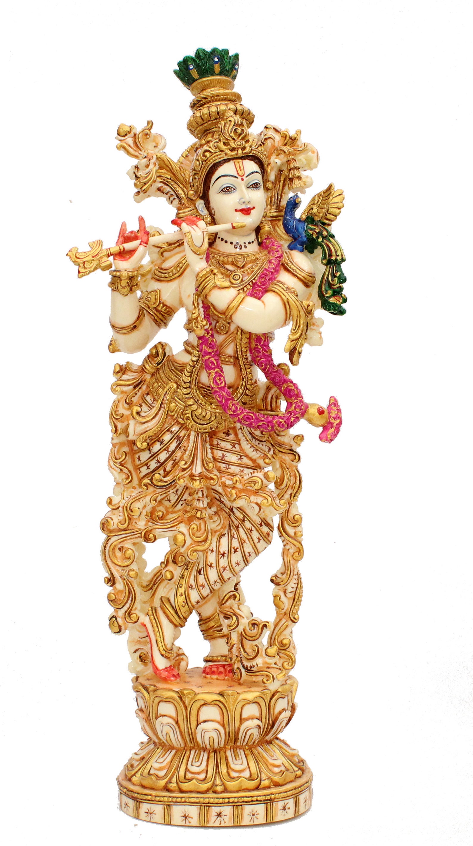 Krishna Statue Gift for Him Flute Krishna Hindu God Etsy