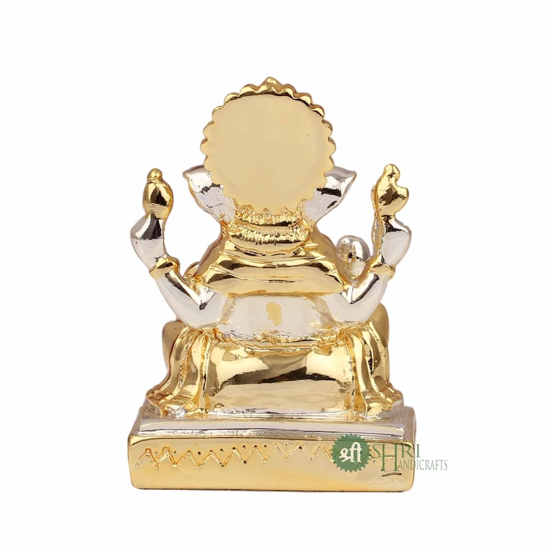 Lord Ganesha Statue for Car Dashboard Gold Plated Sculpture Etsy