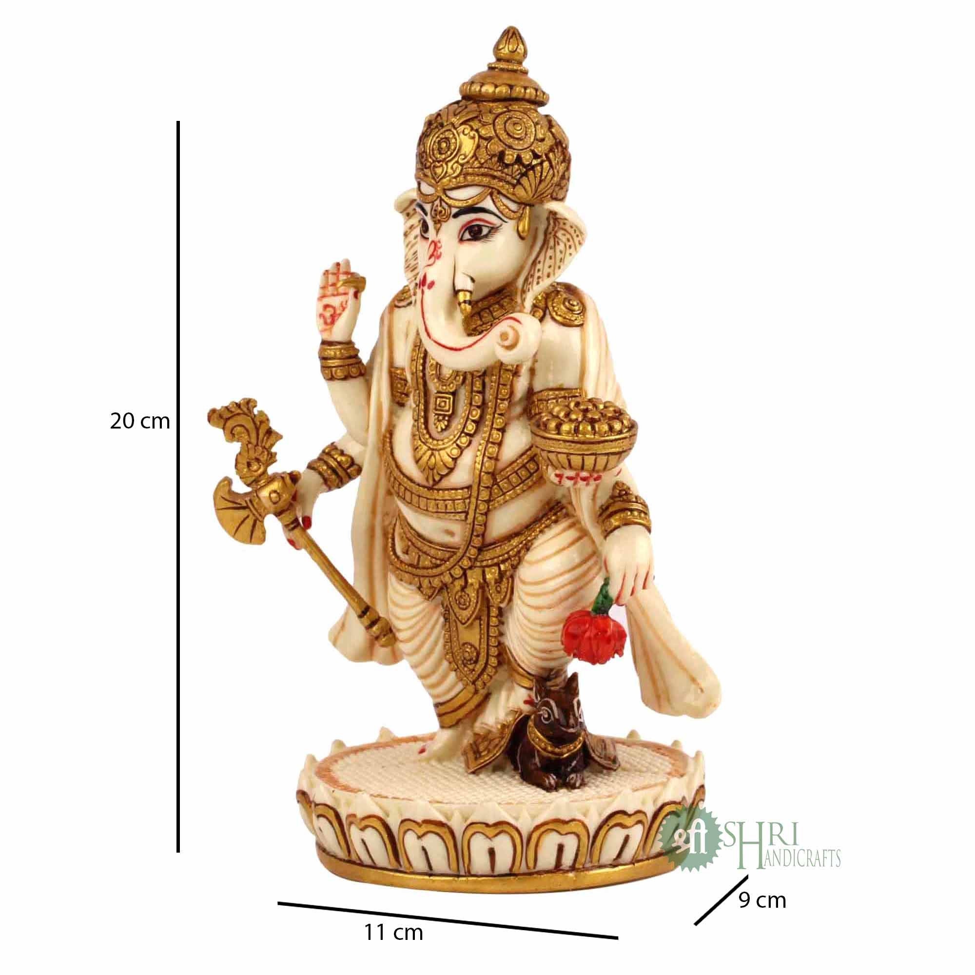 Standing Ganesh Statue Lord Ganesha Good Luck God Home Etsy