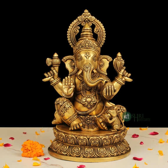 Achetez Sculpture en laiton Déité indienne Ganesha | ars mundi