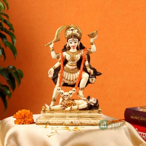 Estátua de Kali, Estátua da Deusa Kali, 19 CM, Parvati, Durga, Estátua de Kalika, Deusa Hindu da Destruição, Poder e Criação, Kali com shiva